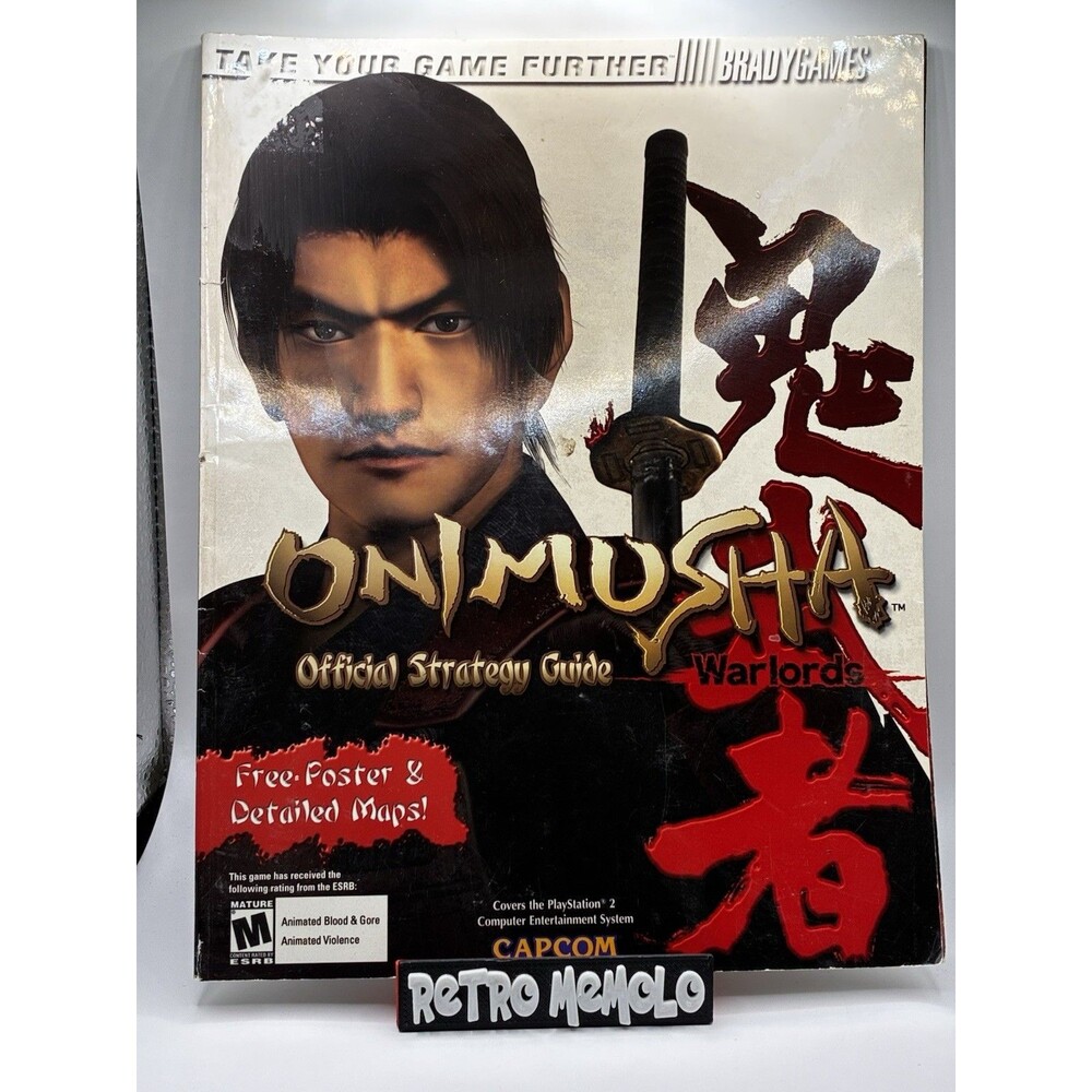 Onimusha Warlords Official Bradygames Strategy Guide W/Poster